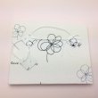画像5: 白いフォトフレーム ラフな線描きの花模様 (5)